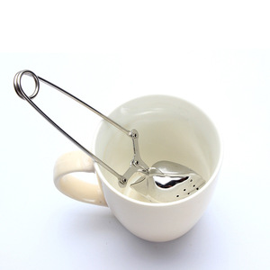 Kabuk şekilli çevre dostu paslanmaz çelik çay demlik seti kullanımlık aralığı difüzör bölme kaşık yapış çay filtreleri için gevşek - Product Image 3