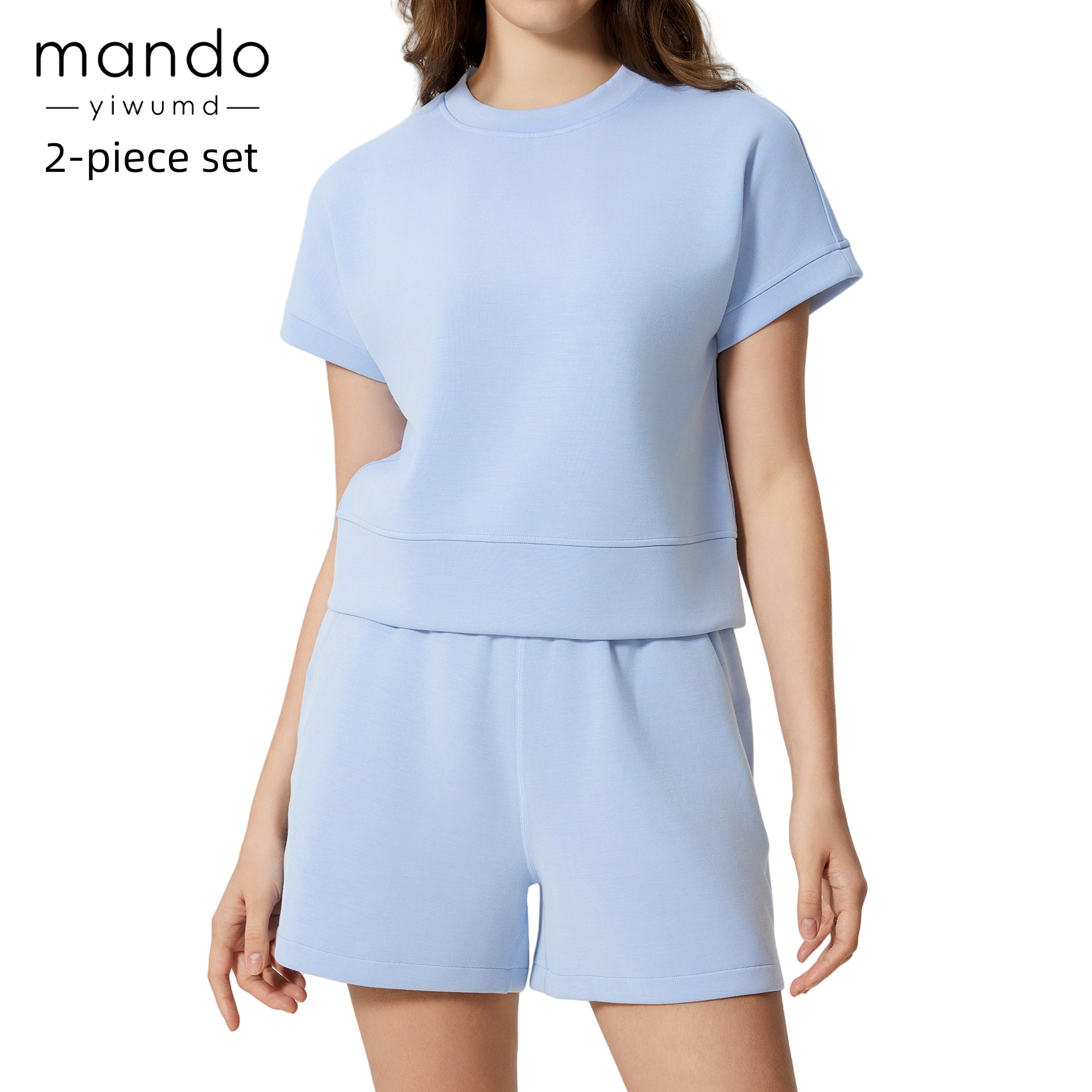 T-shirt + short 2 Bleu clair