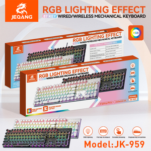 Jeqang 104-Key Wired RGB Lighting Teclado mecánico Teclado para juegos de PC Compatible con computadora portátil/computadora de escritorio