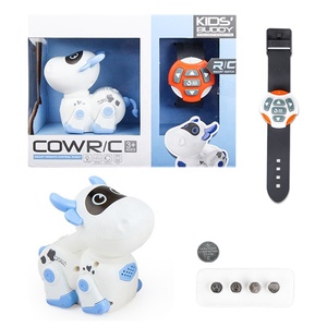 Niedliche Cartoon Kuh Spielzeug Roboter Uhr Fernbedienung Rc Programmier roboter Spielzeug Go Ahead Funktion mit Licht und Ton