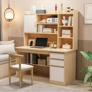 Multi funzione di legno computer tavolo scrivania studio scrivania per gli studenti con cassetti e libreria - Product Image 3