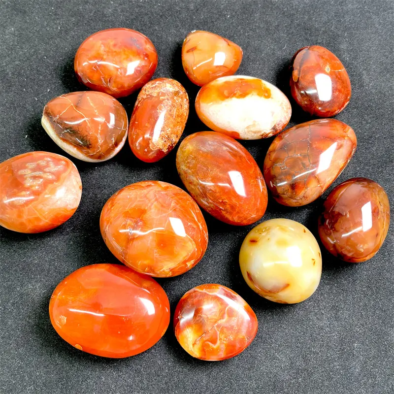 หินบำบัดแบบหินกึ่งมีค่าหินอาเกตสีแดงคาร์เนเลียนสำหรับตกแต่งบ้านขายส่งจากธรรมชาติ