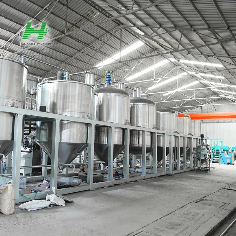 Customization edible oil refining equipment large scale edible oil refining machine crude oil refinery machine Production Line