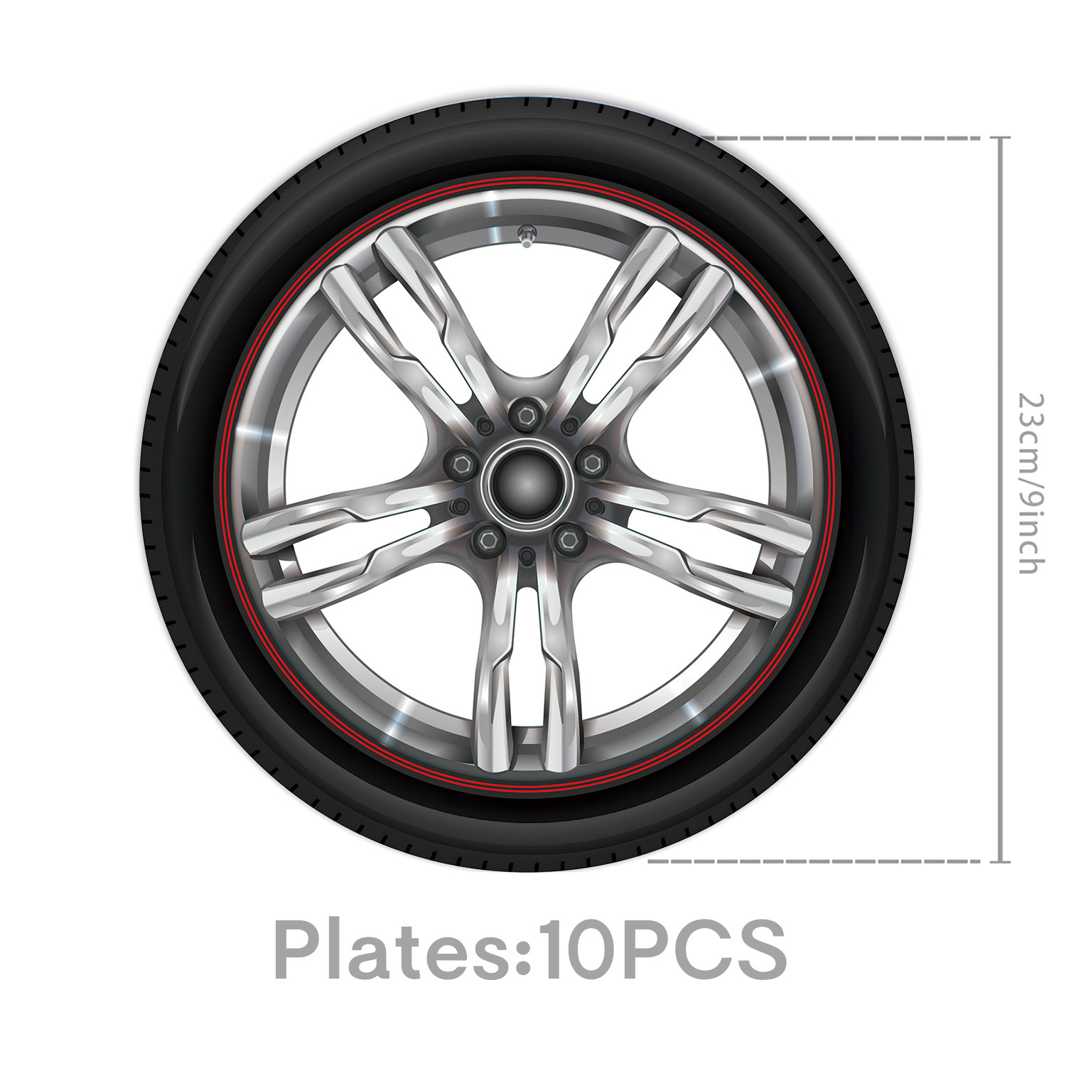 Negro 9 pulgadas * 10 piezas