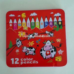 12 adet renkli kırtasiye kalem seti özelleştirilmiş metal kasa ile - Product Image 4