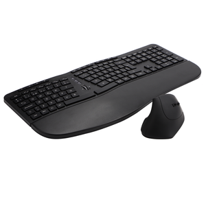Combinación de teclado y ratón inalámbricos ergonómicos, con reposamanos ajustable y teclas de perfil bajo de membrana - Product Image 3