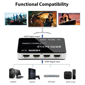 Conmutador HDMI 5 entradas 1 salida Conmutador HDMI 2,0 4K x 2K @ 60Hz HDMI 5x1 conmutador manual para video - Product Image 6