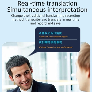 P40 traduttore intelligente di lingue 135 vocale intelligente traduzione Online macchina Offline multilingue discorso traduci (nero) - Product Image 3