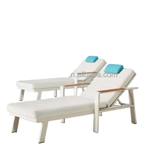 Уличное палубное кресло с алюминиевой рамой и мягким стулом, Пляжное Кресло для бассейна, складное кресло для отдыха на балконе