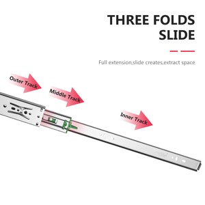 Kings tar Möbel Hardware 12 Zoll 14 Zoll Küchen schrank 3-fach Teleskop Kugellager Voll auszug Schubladen führungen - Product Image 3