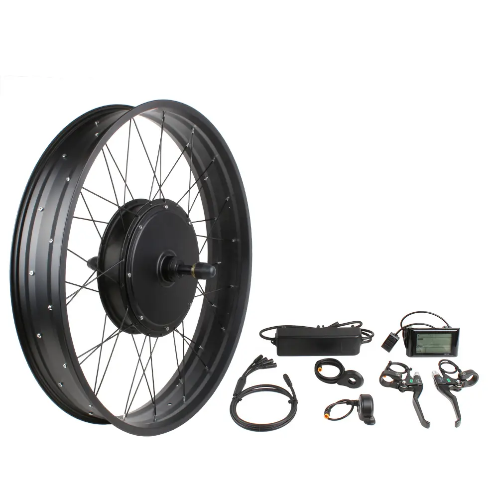 170Mm-190Mm Achter Brushless Hub Motor Wiel 20 ''24''26" X 4 Inch Band 48V elektrische Vet Sneeuw Fiets Conversie Kit 750W