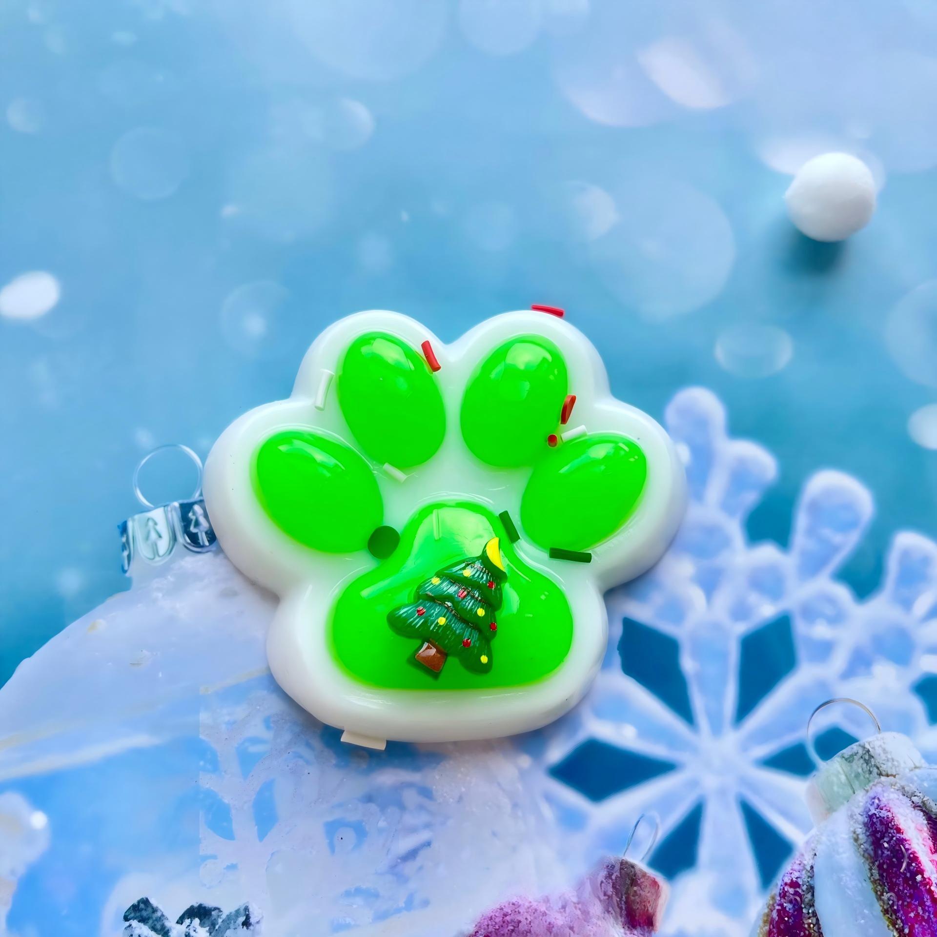 Série Noël Fond Blanc Griffe Verte