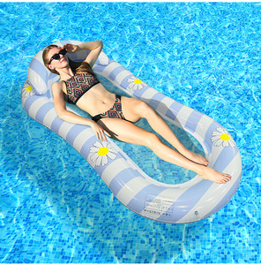 BSCI Factory Adultos Niños Hamaca de agua Anillo de natación inflable Piscina Tubo Unicornios Bebé Flotante Piscina Bar con asientos con dosel - Product Image 4