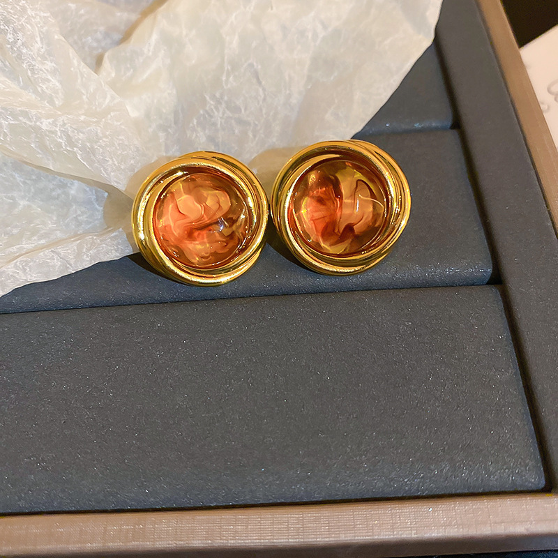 16 # aiguille argent-or-brun-rond