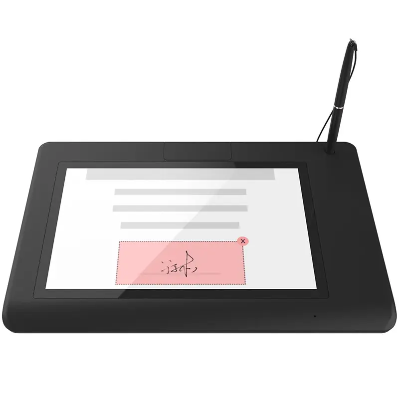 10 polegadas LCD monitor eletrônico assinatura PDF pad para escritório banco