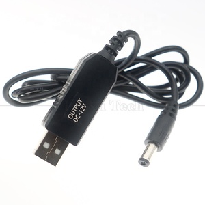 Venda de estoque 1 m wifi roteador voltagem set up carregador 5.5x2.1mm dc 5v a 12v cabo do roteador <span class=keywords><strong>usb</strong></span> de potência,