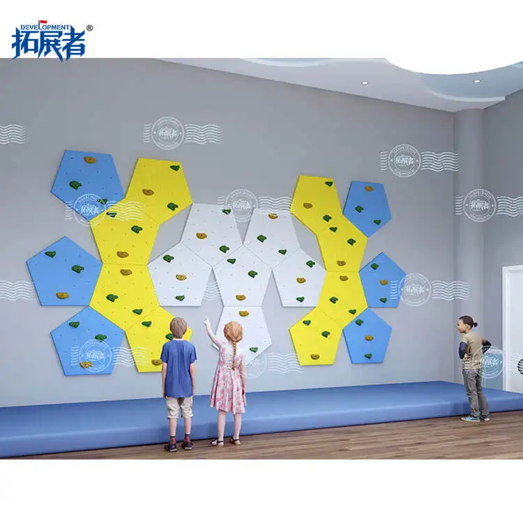 Pentagono Modulare di Roccia Parete di Arrampicata Pannelli per I Bambini e Adulti