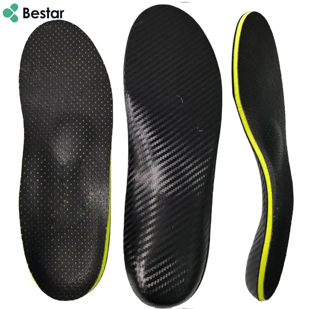 लचीला footcare insoles आर्क समर्थन ईवा cushioning insoles नरम पु चमड़े insoles