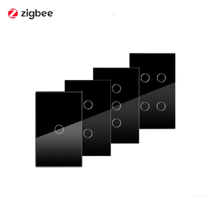 US AU 1 2 3 4 Gang No Neutral Tuya Zigbee Smart Touch interruttore a parete Alexa telecomando <span class=keywords><strong>Timer</strong></span> Smart Home interruttore luce intelligente