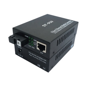 热销光纤媒体转换器100/1000 Mbps ST端口AB终端光纤媒体收发器转换器