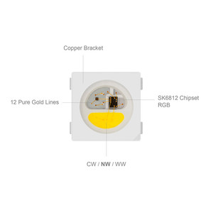 ชิปเอพิสตา Sk6812 Ws2812b Sk5812 Ic,ชิป LED Smd 5050 Rgb ในตัว - Product Image 5