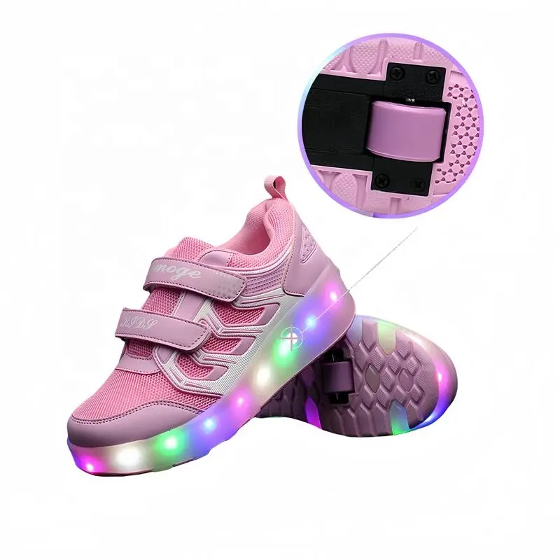 Roller-Schuh LED-Leucht-Sportschuhe mit Rädern Skates für Mädchen blinkende Roller lässiges Outdoor-Sport Geburtstagsgeschenk