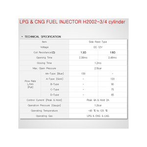 Hàn Quốc ban đầu h2002 LPG/cng nhiên liệu Phun điều kiện mới sản xuất chuyên nghiệp phổ biến đường sắt dòng chảy vòi phun phun van - Product Image 6