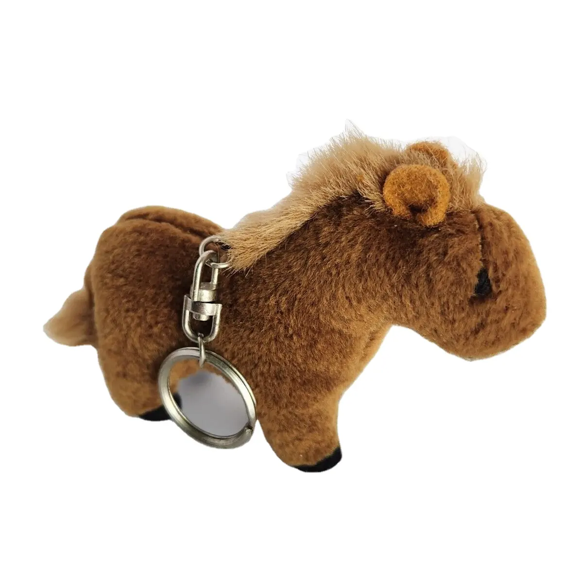 Porte-clés petit cheval brun bon marché peluche douce en peluche articles de moins de 1 dollar