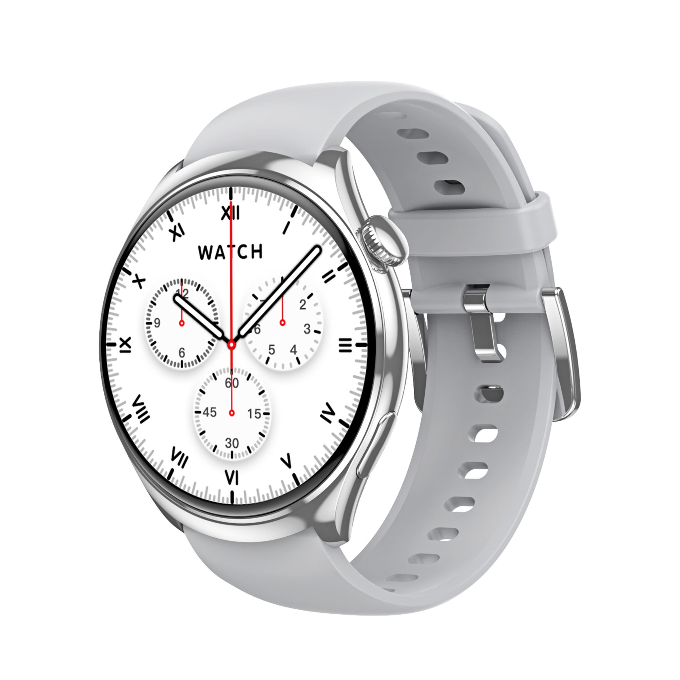 Silver Silicone Strap