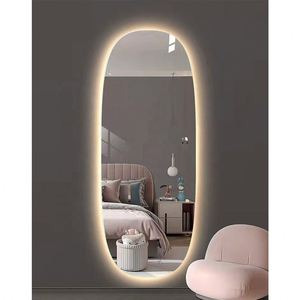 MA c c arkadan aydınlatmalı tam boy Miroir Demi Lune banyo Antifog dim Led akıllı ayna zaman sıcaklık göstergesi - Product Image 3