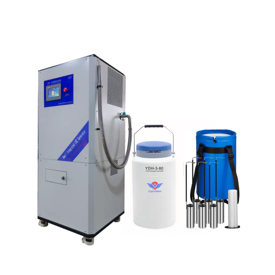 Unidad de fabricación de nitrógeno líquido WOBO, sistema de fabricación de nitrógeno líquido de grado de laboratorio de pureza 99.5% para helados