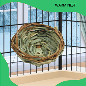 Küçük Pet Humming kuş yuvalama papağan evi kuş dışında yuva asılı köklü cep İşi dokuma çim <span class=keywords><strong>Birdhouse</strong></span> Pet House - Product Image 5
