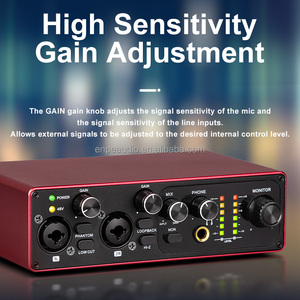 演播室录音用2通道USB音频接口外部乐器音频声卡混音器产品 - Product Image 3