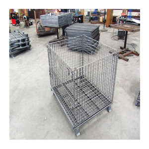 Chất Lượng Cao Nhúng Nóng Kẽm Sắt Thép Kim Loại Lồng Kho Lưu Trữ Lưới <span class=keywords><strong>Container</strong></span> Dây Giỏ - Product Image 3