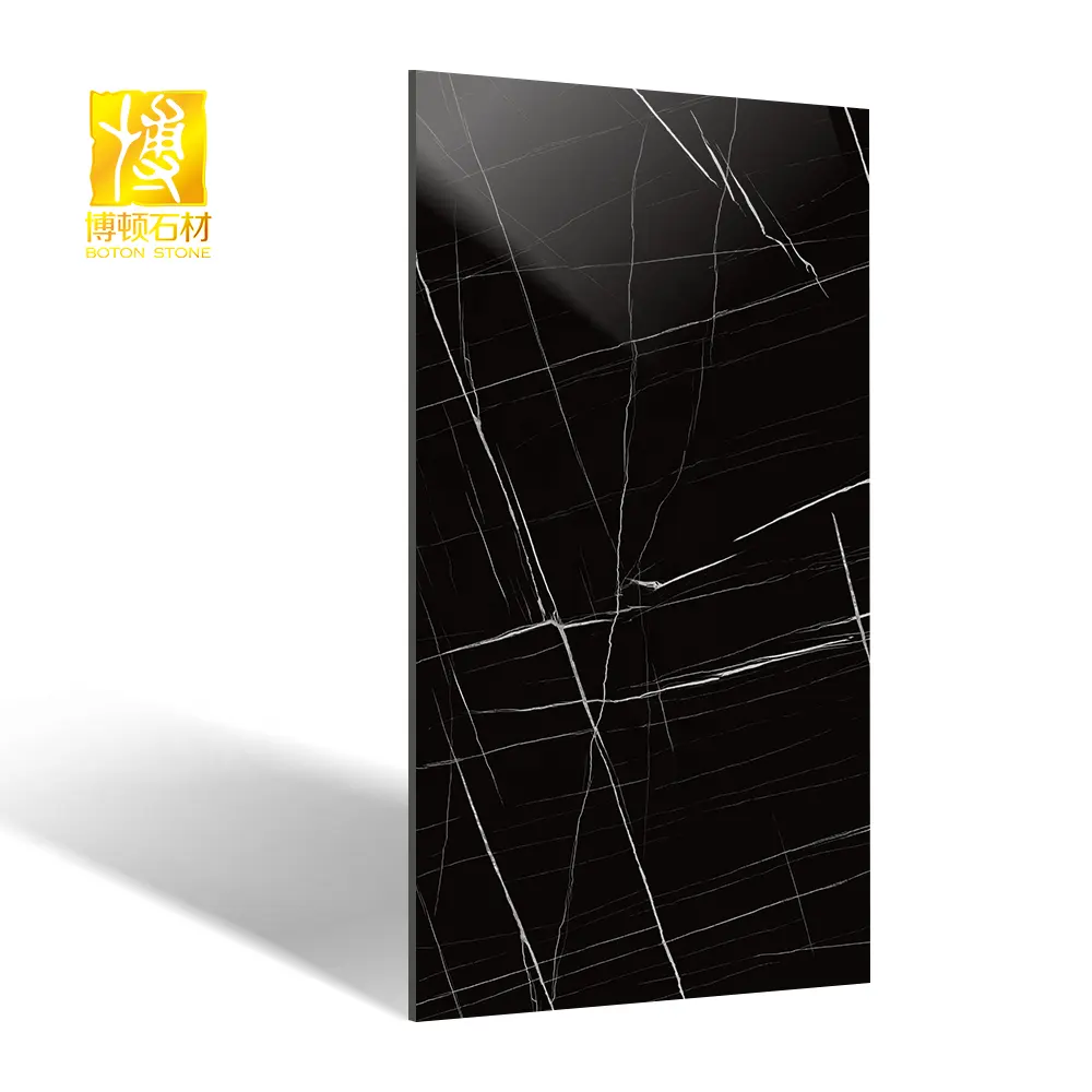 Nuovo Design cina fascia alta qualità piastrelle di porcellana nera per pavimento