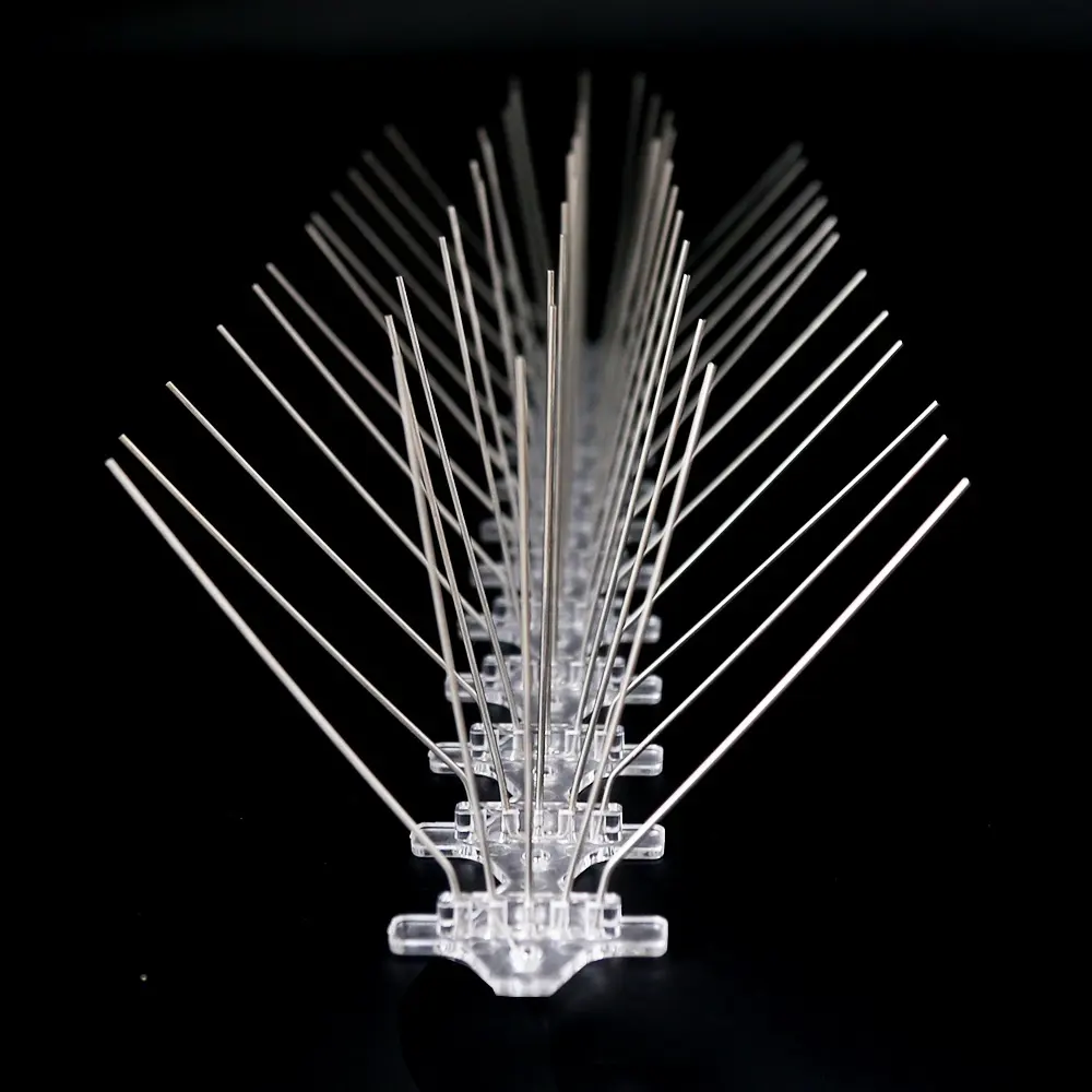 High Quality stainless steel metal Anti pigeon thorn wholesale Bird Spike with plastic base