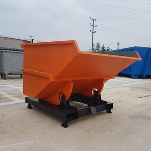 最畅销的垃圾箱容器重型跳过废物垃圾箱钢红色废物管理容器 - Product Image 1