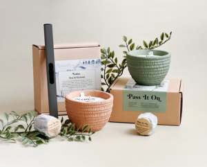 Luxury <strong>Light</strong> <strong>It</strong> <strong>up</strong> Gift Set Plant and Plantable Candle Box with Electric Lighter Usb Rechargeable Soy BasedPlant Care Kit Kits - Product Image 6