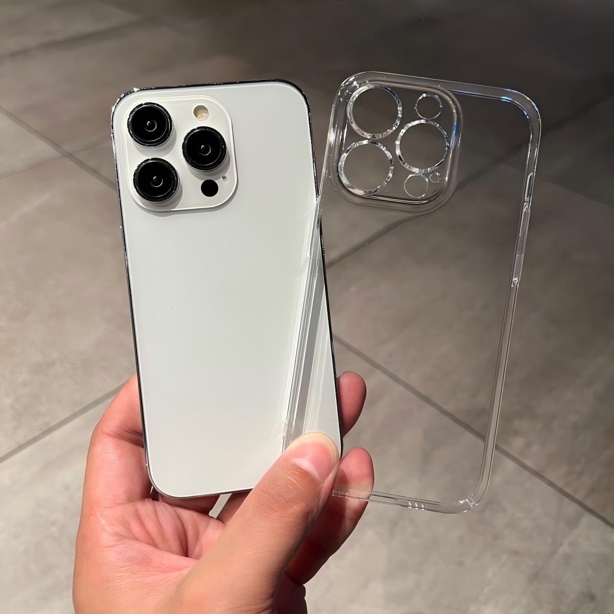 Coque rigide transparente pour PC tout compris (trou pour appareil photo)