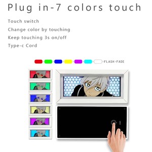 ZDD 101-200 şarj edilebilir Anime Led gece lambası kağıt kesim lightbox dokunmatik renk değiştirme için yatak odası dekoru Anime ışık kutusu uzaktan - Product Image 2
