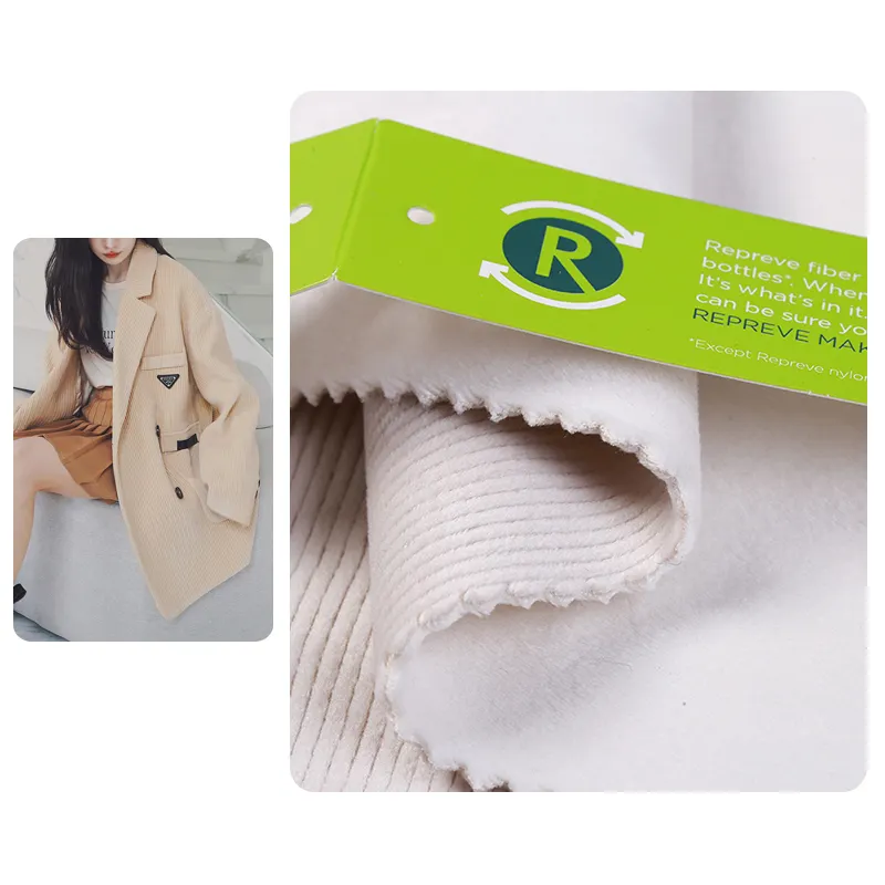 Fabricação novo peso médio projetado liso e confortável tecido veludo de poliéster veludo jaqueta tecido