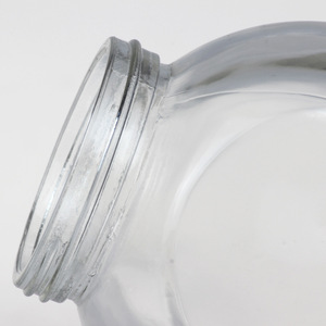 Penny Clear ขวดแก้วเก็บแบบเอียง,ขนาด50มล. 180มล. 380มล. 480มล. พร้อมฝาปิดโดมโครเมียม - Product Image 6
