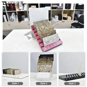 Modern Mobile <strong>Display</strong> <strong>Table</strong> Integrated <strong>with</strong> Stone Desk Stand and Collapsible Exhibition System - Product Image 3