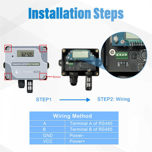 Sensor de temperatura y humedad RS485 Modbus RTU, con pantalla LCD, transmisor de alta temperatura - Product Image 6