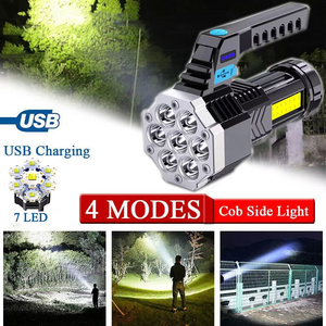 Şarj edilebilir el feneri LED el feneri COB + XPE acil meşale fener 4 aydınlatma modları kamp ışık Mini Led el feneri - Product Image 4