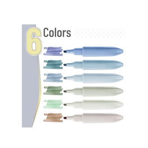 Free Sample Manufacturer Multi-color Single <strong>Chisel</strong> <strong>Tip</strong> Bible <strong>Highlighter</strong> <strong>Marker</strong> Pen Set square Kawaii Text <strong>Markers</strong> with logo - Product Image 2