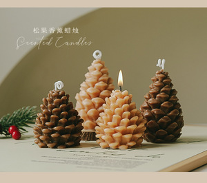 Dễ thương Bảng trang trí Giáng sinh thông nón nến thơm cây thông hình nón sáng tạo nến giáng sinh trang trí lễ hội nến - Product Image 2