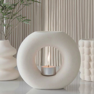 Toptan daire şekli seramik balmumu meburner brülör tütsü uçucu yağ yakıcı - Product Image 1