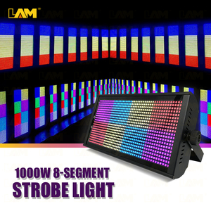Dj Disco Lighting Eight-segment Mixed Color Strobe Light 1000W RGB 3in1 <strong>Led</strong> Strobe Light for Stage - Product Image 2