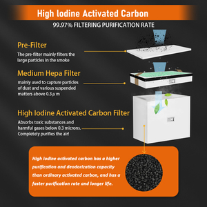 Chuyên Nghiệp Tóc Salon Fume Vắt Vòng Tròn Đầu Cho Moxibustion Khói Máy Lọc Không Khí 300W Tự Làm Hàn Hút Khói Hấp Thụ - Product Image 3